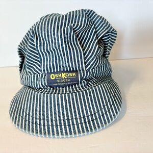 Vintage OshKosh B’gosh Striped Conductor Snapback Hat